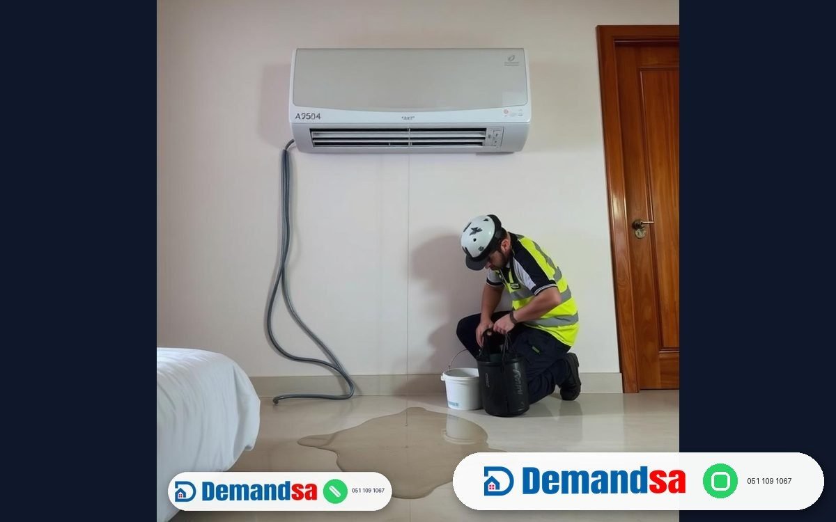 AC Leaking Water Inside the Room: Fixing Clogged Condensate Lines & Drain Pans in Saudi Arabia
