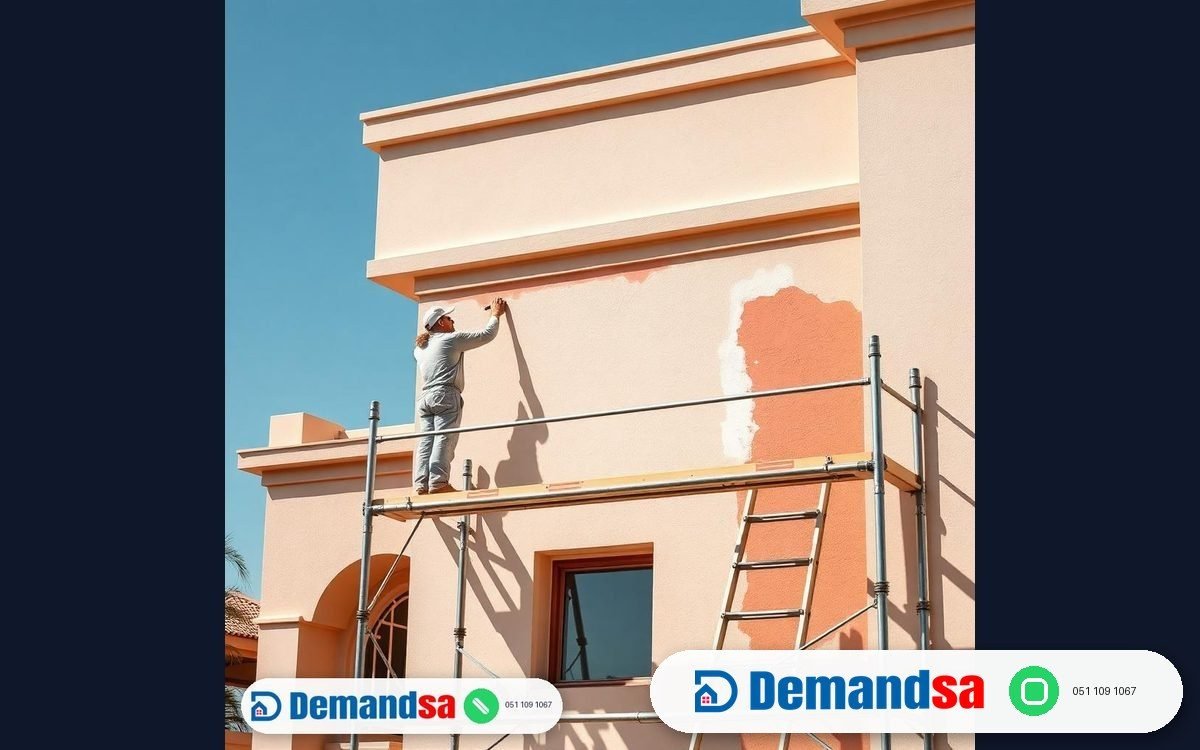 Villa Exterior Painting in Harsh Desert Sunlight: Elastomeric Heat-Reflective Thermal Coatings