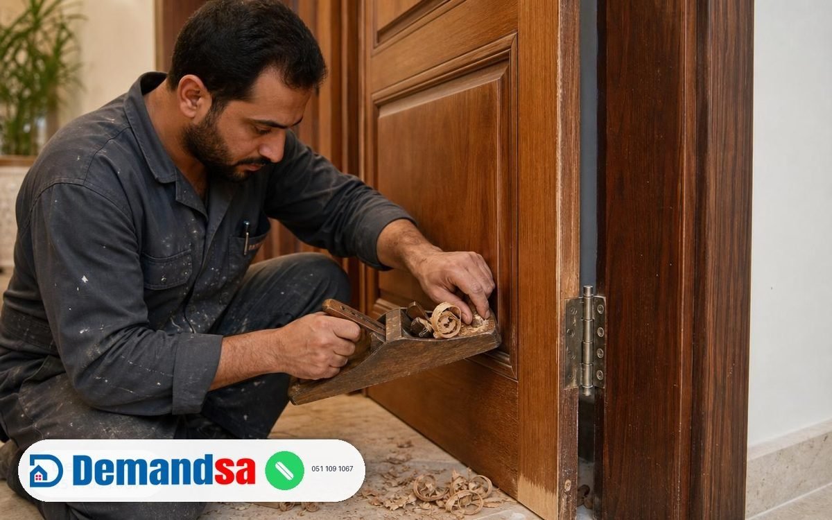 Repairing Swollen, Sagging & Sticking Wooden Villa Doors: Humidity Trimming & Heavy-Duty Hinges